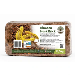 BioCoco Husk Brick Kokosový substrát, briketová štiepka 500g, fóliovaná