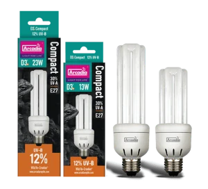 Arcadia D3+ Compact Reptile Lamp 13W 12.0 UVB