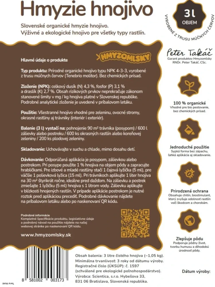 Hmyzie hnojivo 3L