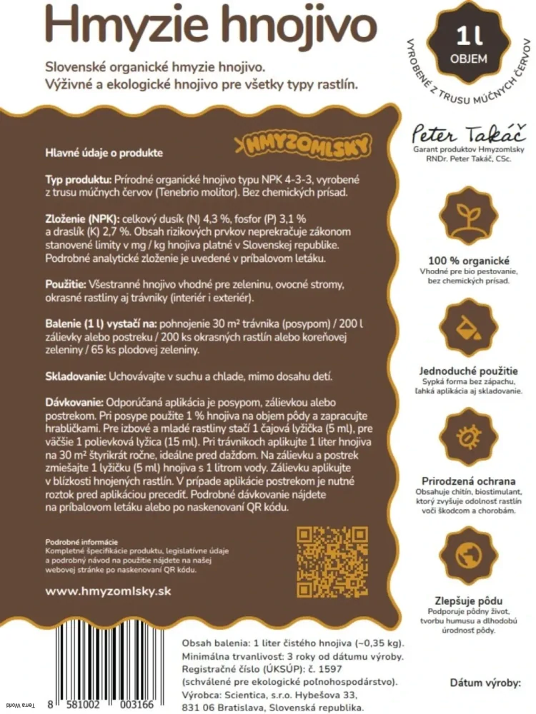 Hmyzie hnojivo 1L