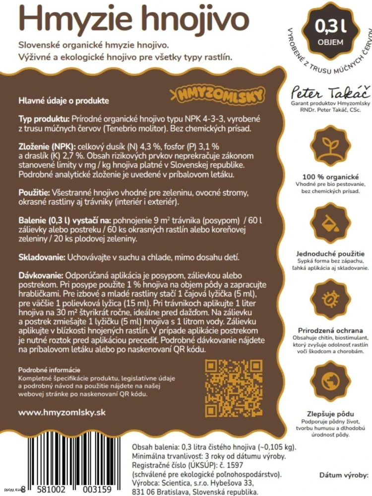 Hmyzie hnojivo 0.3L