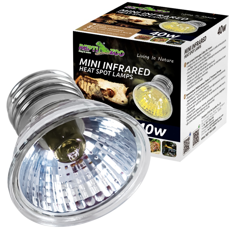 Repti-Zoo Mini Infračervená lampa 40W - mini infračervená halogénová – Obrázok 3