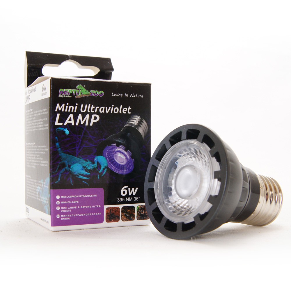 Repti-Zoo Mini UV LED 6W - Fialová UV LED lampa pre škorpióny – Obrázok 7