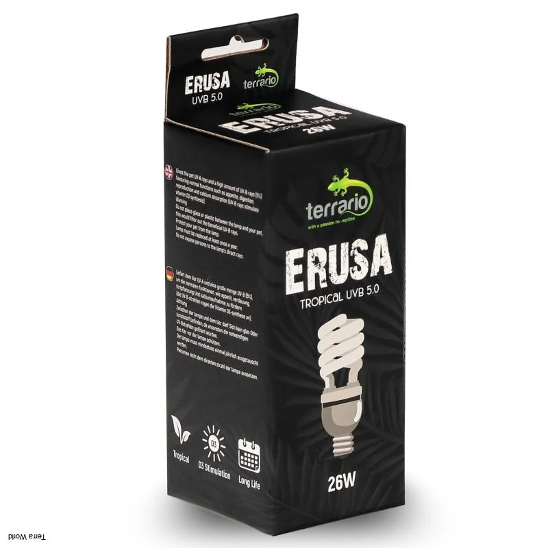Terrario Erusa Tropical UVB 5.0 26W. – Obrázok 2