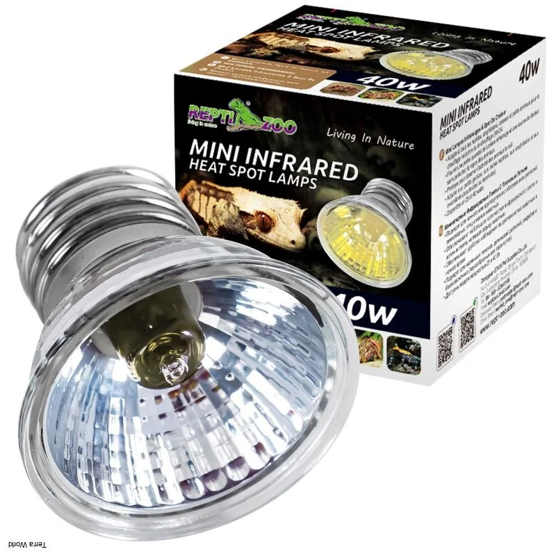 Repti-Zoo Mini Infračervená lampa 40W - mini infračervená halogénová – Obrázok 2